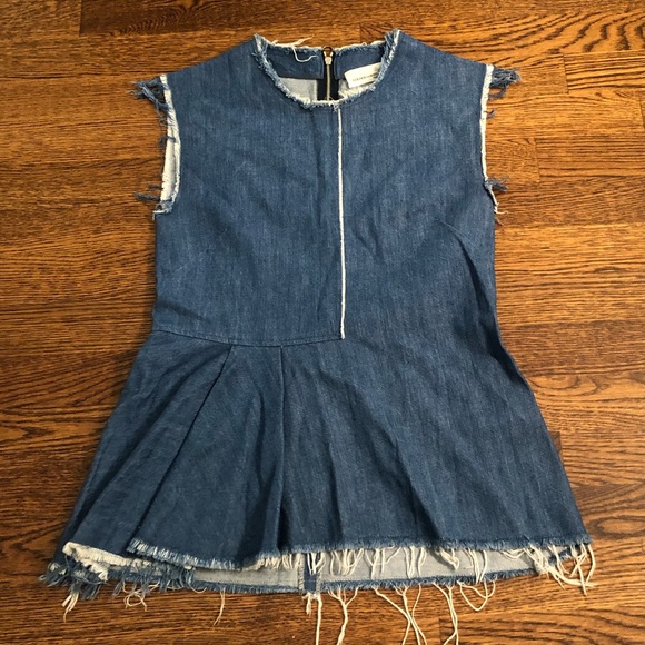 Golden Goose | Colia Sleeveless Denim Top - Picture 3 of 6